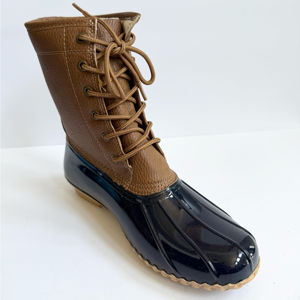 Jbu by Jambu Womens Navy Waterproof Maplewood Round Toe Lace-up Duck Boots 8.5 M